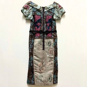Byron Lars Brocade Paneled Bodycon Dress in size 2